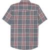 imageDubinik Mens Short Sleeve Button Down Shirts  Soft Vintage Regular Fit Casual ShirtsDark Grey Burgundy 0039