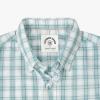 imageDubinik Mens Short Sleeve Button Down Shirts  Soft Vintage Regular Fit Casual ShirtsGreen White 0039