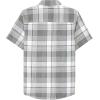 imageDubinik Mens Short Sleeve Button Down Shirts  Soft Vintage Regular Fit Casual ShirtsGrey White 0039