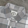 imageDubinik Mens Short Sleeve Button Down Shirts  Soft Vintage Regular Fit Casual ShirtsGrey White 0039