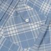 imageDubinik Mens Short Sleeve Button Down Shirts  Soft Vintage Regular Fit Casual ShirtsLight Blue White 0039