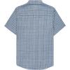imageDubinik Mens Short Sleeve Button Down Shirts  Soft Vintage Regular Fit Casual ShirtsNavy Blue Plaid 0039