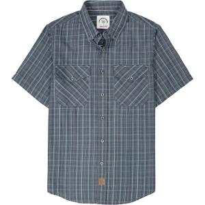 imageDubinik Mens Short Sleeve Button Down Shirts  Soft Vintage Regular Fit Casual ShirtsBlue Grey 0039