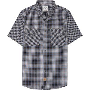 imageDubinik Mens Short Sleeve Button Down Shirts  Soft Vintage Regular Fit Casual ShirtsBlue Tan 0039