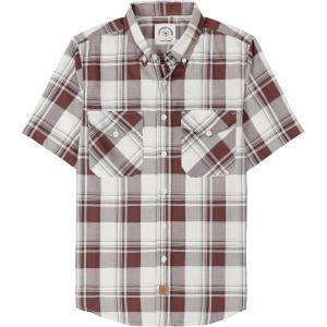 imageDubinik Mens Short Sleeve Button Down Shirts  Soft Vintage Regular Fit Casual ShirtsChocolate Brown 0039