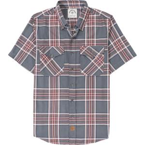 imageDubinik Mens Short Sleeve Button Down Shirts  Soft Vintage Regular Fit Casual ShirtsDark Grey Burgundy 0039
