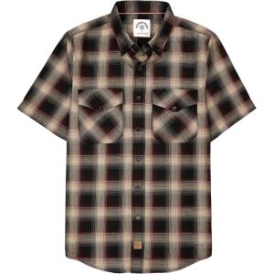imageDubinik Mens Short Sleeve Button Down Shirts  Soft Vintage Regular Fit Casual ShirtsKhaki Black 0039