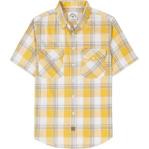 imageDubinik Mens Short Sleeve Button Down Shirts  Soft Vintage Regular Fit Casual ShirtsYellow Beige 0039