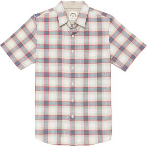 imageDubinik Mens Short Sleeve Button Down Shirts Summer Vintage Short Sleeve Button Down Men Lightweight Mens Casual ShirtsBeige Red