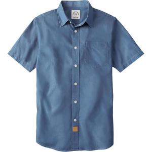 imageDubinik Mens Short Sleeve Button Down Shirts Summer Vintage Short Sleeve Button Down Men Lightweight Mens Casual ShirtsDenim
