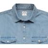 imageDubinik Mens Sleeveless Denim Shirt Button Down Cowboy Lightweight Jean VestLight Blue