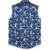 imageDubinik Mens Sleeveless Denim Shirt Button Down Cowboy Lightweight Jean VestNavyWhite