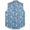 imageDubinik Mens Sleeveless Denim Shirt Button Down Cowboy Lightweight Jean VestSteel BlueWhite