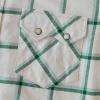 imageDubinik Flannel Shirt for Men Long Sleeve Casual Cozy Snap Button Western Plaid Shirts Soft Pure CottonBeige and Dark Green