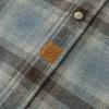 imageDubinik Flannel Shirt for Men Long Sleeve Casual Cozy Snap Button Western Plaid Shirts Soft Pure CottonBlack Blue and Beige