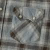 imageDubinik Flannel Shirt for Men Long Sleeve Casual Cozy Snap Button Western Plaid Shirts Soft Pure CottonBlack Blue and Beige