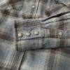imageDubinik Flannel Shirt for Men Long Sleeve Casual Cozy Snap Button Western Plaid Shirts Soft Pure CottonBlack Blue and Beige