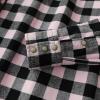 imageDubinik Flannel Shirt for Men Long Sleeve Casual Cozy Snap Button Western Plaid Shirts Soft Pure CottonBlack Gray and White
