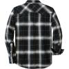 imageDubinik Flannel Shirt for Men Long Sleeve Casual Cozy Snap Button Western Plaid Shirts Soft Pure CottonBlack and Gray