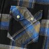 imageDubinik Flannel Shirt for Men Long Sleeve Casual Cozy Snap Button Western Plaid Shirts Soft Pure CottonBlue Black and Brown