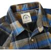 imageDubinik Flannel Shirt for Men Long Sleeve Casual Cozy Snap Button Western Plaid Shirts Soft Pure CottonBlue Black and Brown
