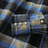 imageDubinik Flannel Shirt for Men Long Sleeve Casual Cozy Snap Button Western Plaid Shirts Soft Pure CottonBlue Black and Brown