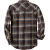 imageDubinik Flannel Shirt for Men Long Sleeve Casual Cozy Snap Button Western Plaid Shirts Soft Pure CottonBlue Brown and Yellow
