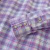 imageDubinik Flannel Shirt for Men Long Sleeve Casual Cozy Snap Button Western Plaid Shirts Soft Pure CottonBlue Purple and White
