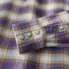 imageDubinik Flannel Shirt for Men Long Sleeve Casual Cozy Snap Button Western Plaid Shirts Soft Pure CottonDark Blue Brown and Beige