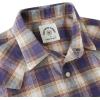 imageDubinik Flannel Shirt for Men Long Sleeve Casual Cozy Snap Button Western Plaid Shirts Soft Pure CottonDark Blue Brown and Beige
