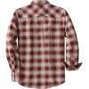 imageDubinik Flannel Shirt for Men Long Sleeve Casual Cozy Snap Button Western Plaid Shirts Soft Pure CottonDark Brown and White