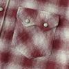 imageDubinik Flannel Shirt for Men Long Sleeve Casual Cozy Snap Button Western Plaid Shirts Soft Pure CottonDark Brown and White