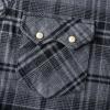 imageDubinik Flannel Shirt for Men Long Sleeve Casual Cozy Snap Button Western Plaid Shirts Soft Pure CottonGray and Black