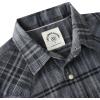 imageDubinik Flannel Shirt for Men Long Sleeve Casual Cozy Snap Button Western Plaid Shirts Soft Pure CottonGray and Black
