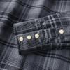 imageDubinik Flannel Shirt for Men Long Sleeve Casual Cozy Snap Button Western Plaid Shirts Soft Pure CottonGray and Black