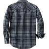 imageDubinik Flannel Shirt for Men Long Sleeve Casual Cozy Snap Button Western Plaid Shirts Soft Pure CottonGray and Black
