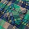 imageDubinik Flannel Shirt for Men Long Sleeve Casual Cozy Snap Button Western Plaid Shirts Soft Pure CottonGreen Gray and Blue