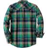 imageDubinik Flannel Shirt for Men Long Sleeve Casual Cozy Snap Button Western Plaid Shirts Soft Pure CottonGreen Gray and Blue