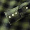 imageDubinik Flannel Shirt for Men Long Sleeve Casual Cozy Snap Button Western Plaid Shirts Soft Pure CottonGreen and Brown