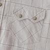imageDubinik Flannel Shirt for Men Long Sleeve Casual Cozy Snap Button Western Plaid Shirts Soft Pure CottonLight Brown