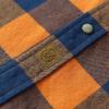 imageDubinik Flannel Shirt for Men Long Sleeve Casual Cozy Snap Button Western Plaid Shirts Soft Pure CottonOrange and Dark Blue
