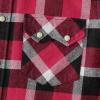 imageDubinik Flannel Shirt for Men Long Sleeve Casual Cozy Snap Button Western Plaid Shirts Soft Pure CottonRed White and Black