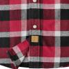 imageDubinik Flannel Shirt for Men Long Sleeve Casual Cozy Snap Button Western Plaid Shirts Soft Pure CottonRed White and Black
