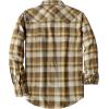 imageDubinik Flannel Shirt for Men Long Sleeve Casual Cozy Snap Button Western Plaid Shirts Soft Pure CottonYellow and Brown