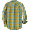 imageDubinik Flannel Shirt for Men Long Sleeve Casual Cozy Snap Button Western Plaid Shirts Soft Pure CottonYellow and Light Blue