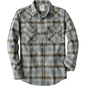 imageDubinik Flannel Shirt for Men Long Sleeve Casual Cozy Snap Button Western Plaid Shirts Soft Pure CottonBlack Blue and Beige