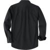 imageDubinik Chambray Shirt Men Long Sleeve Cotton Work Shirts with 2 Pockets Casual Button DownBlack