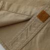 imageDubinik Chambray Shirt Men Long Sleeve Cotton Work Shirts with 2 Pockets Casual Button DownKhaki