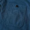 imageDubinik Chambray Shirt Men Long Sleeve Cotton Work Shirts with 2 Pockets Casual Button DownNavy Blue