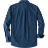 imageDubinik Chambray Shirt Men Long Sleeve Cotton Work Shirts with 2 Pockets Casual Button DownNavy Blue